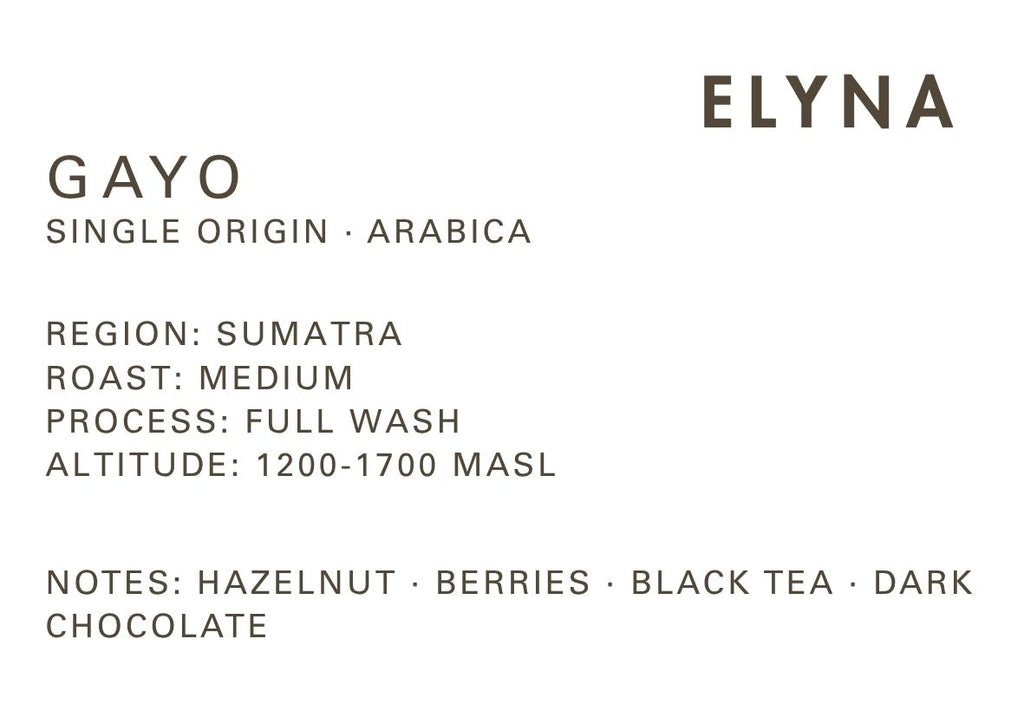 Gayo - Sumatera Single Origin Coffee – Full Wash (Arabica)