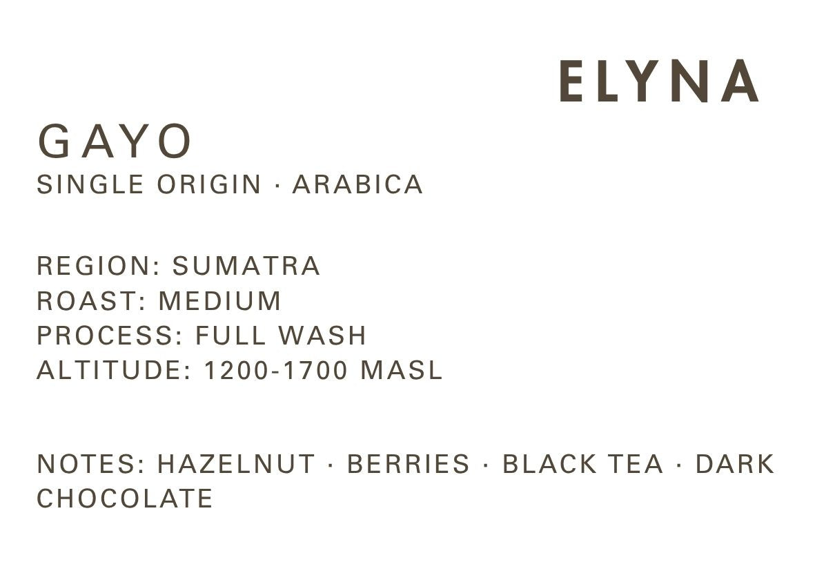 Gayo - Sumatera Single Origin Coffee – Full Wash (Arabica)
