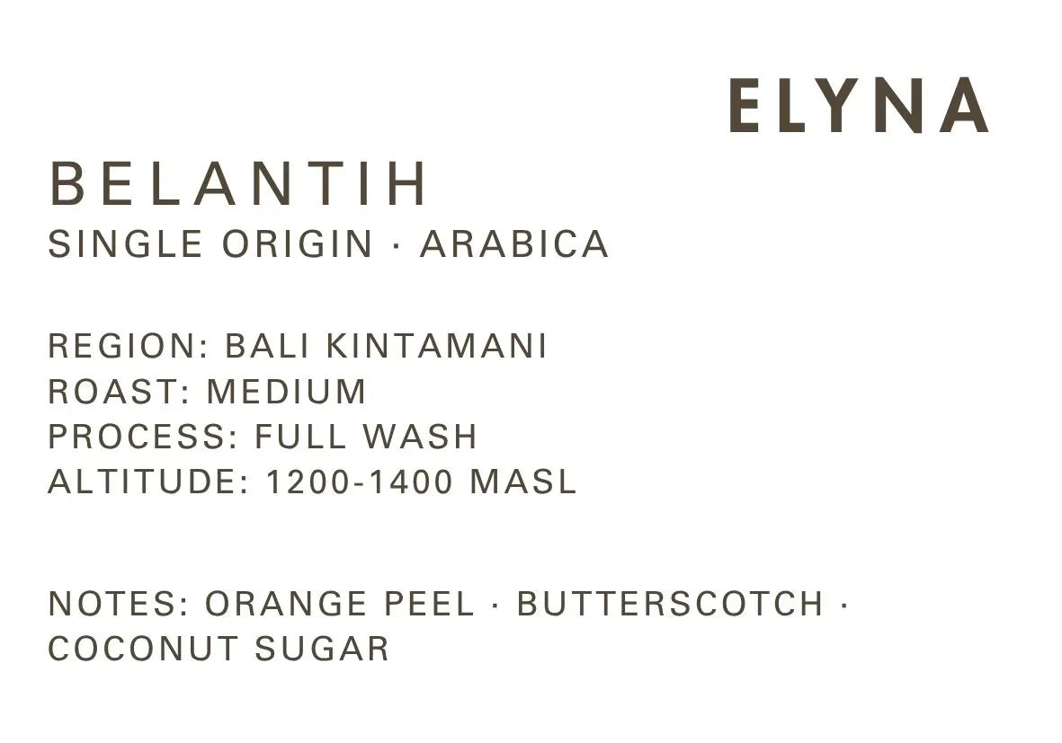 Kintamani - Bali Single Origin Coffee - Full Wash (Arabica)