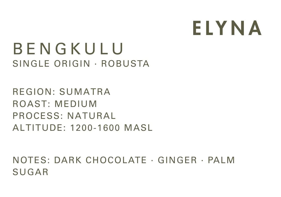 Bengkulu - Sumatra - Single Origin Coffee – Natural (Robusta)