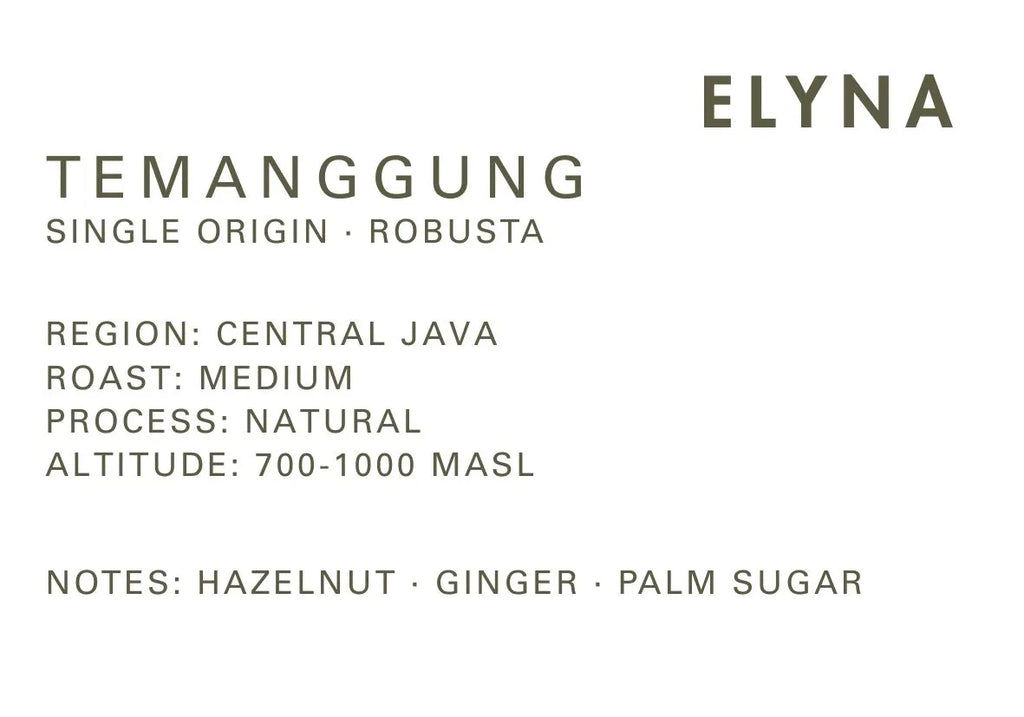 Temanggung - Java - Single Origin Coffee – Natural (Robusta)